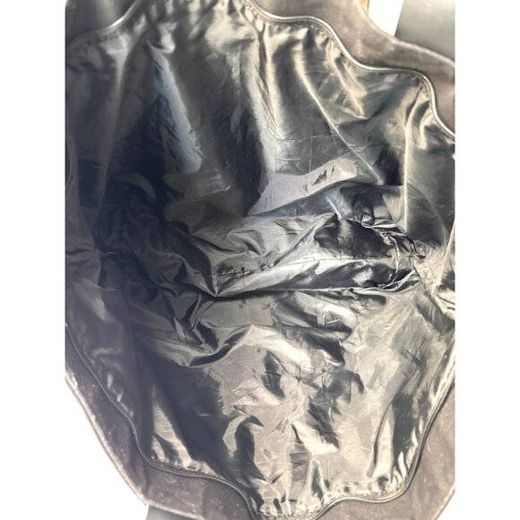 Victorias Secret Large Sequin Tote Bag Black & Silver With Zip Closure - Picture 5 of 10